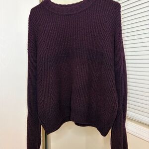 Athleta Deep Purple Crew Neck Sweater